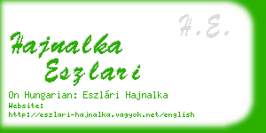 hajnalka eszlari business card